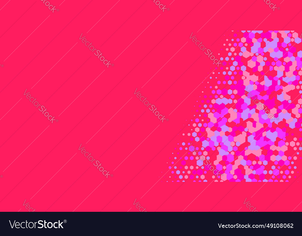 Geometric multi size hexagon with color