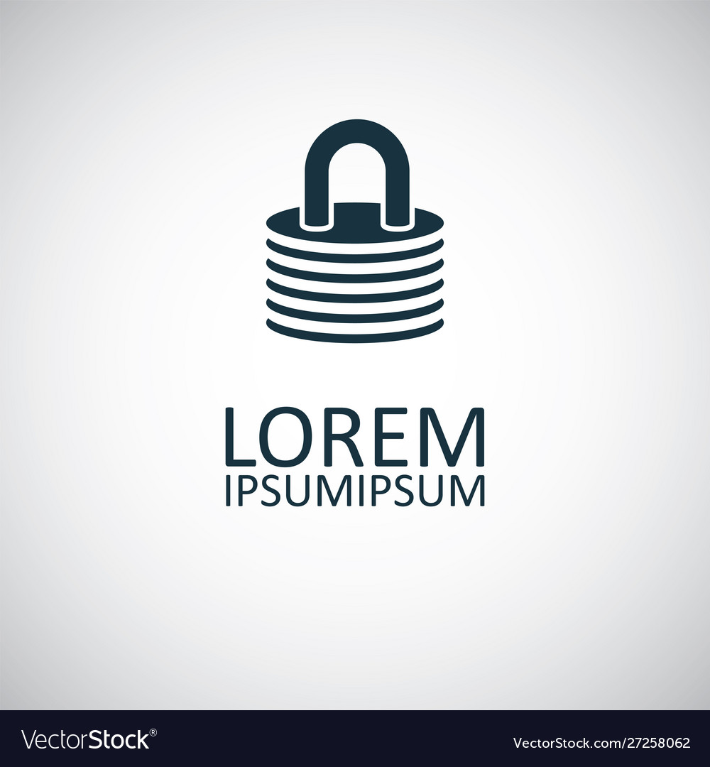 Lock icon for web and ui on white background