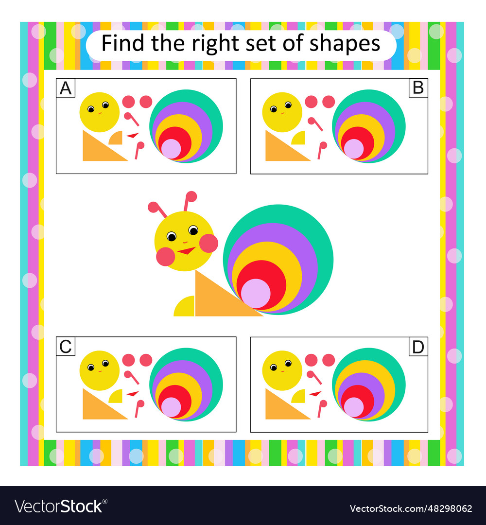 Logic puzzle find the correct set of cartoon snail