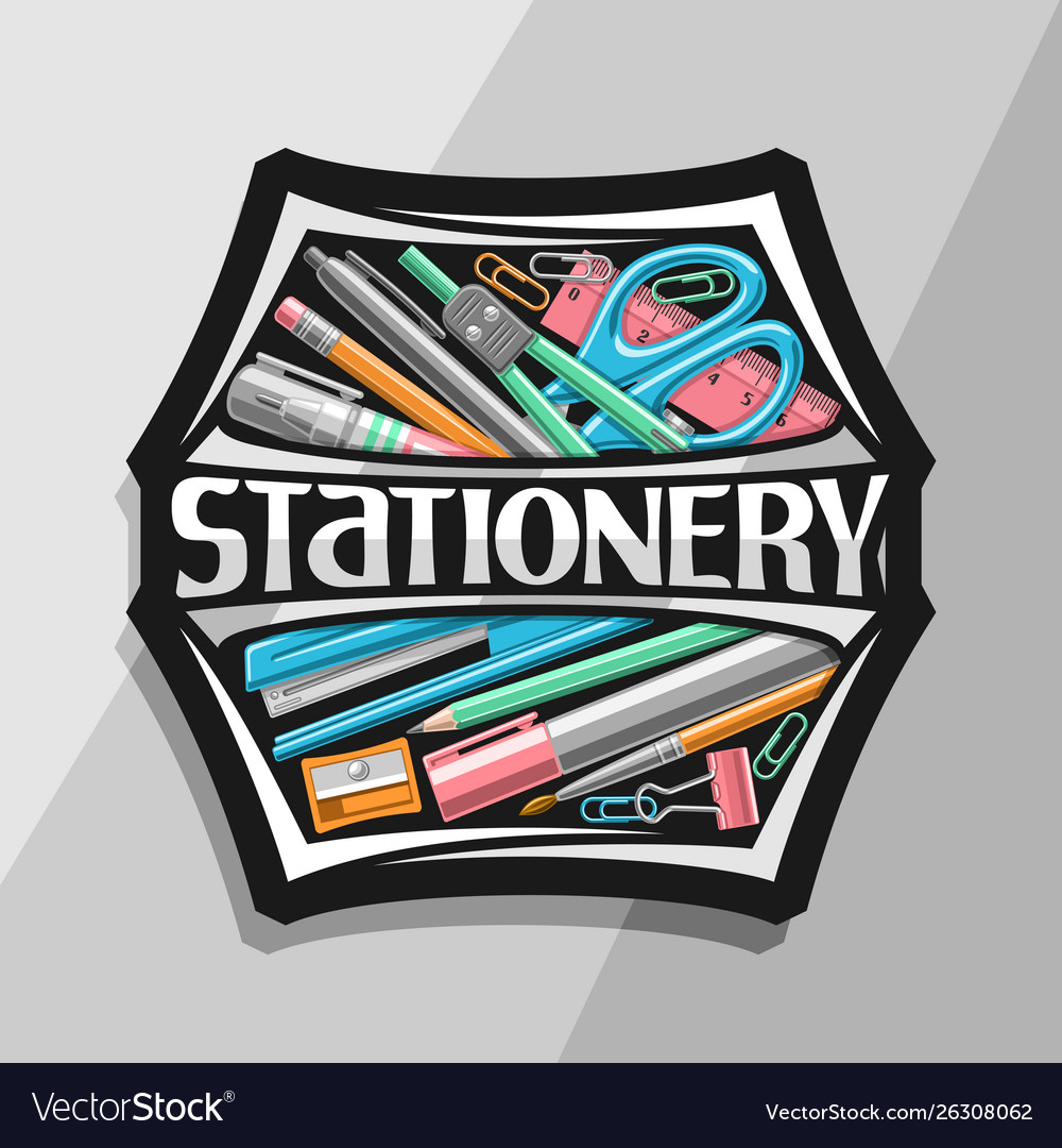 Logo For Office Stationery Royalty Free Vector Image
