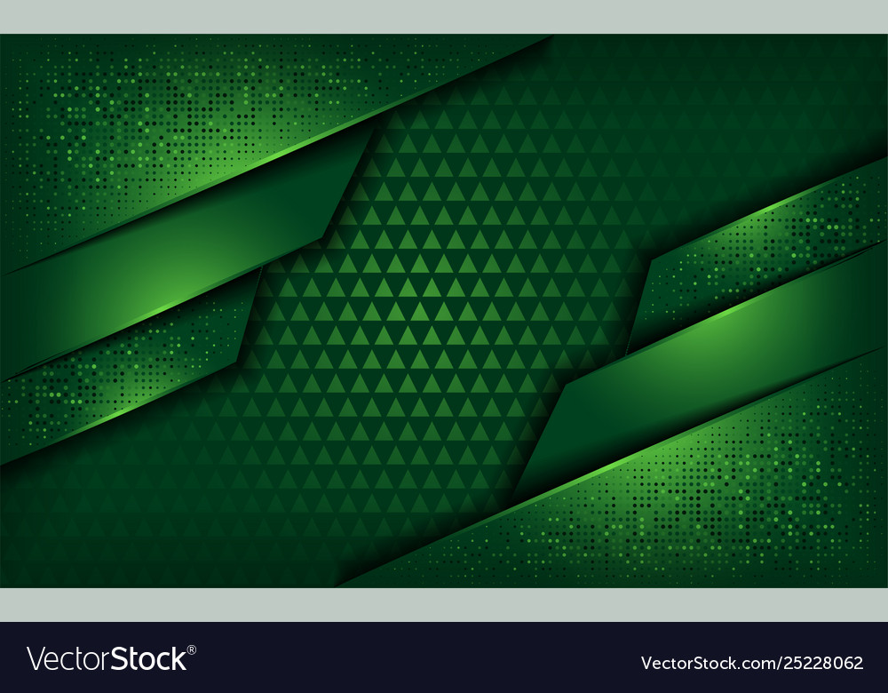 Luxury green background with overlap layer Vector Image