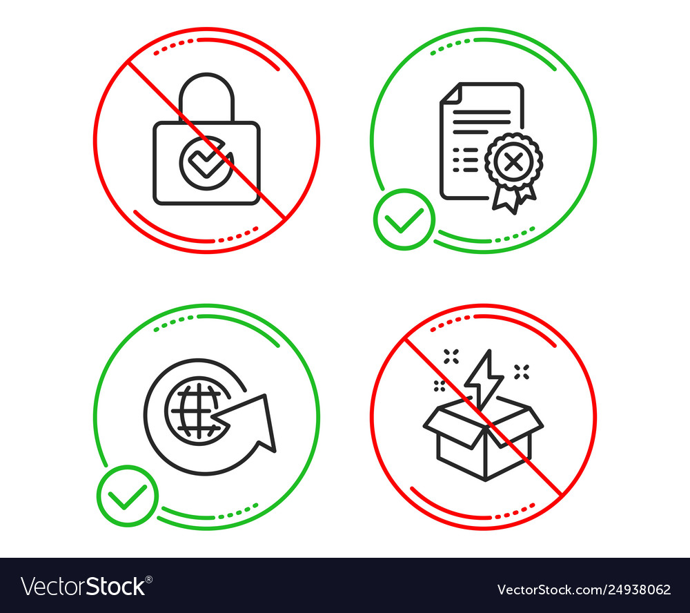 Password encryption world globe and reject Vector Image Password encryption world globe and reject