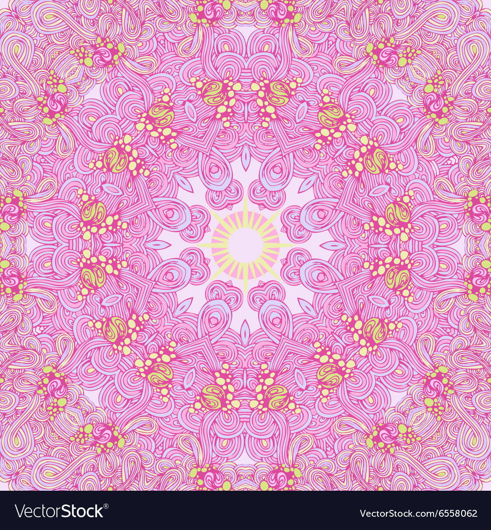 Pink abstract round seamless pattern