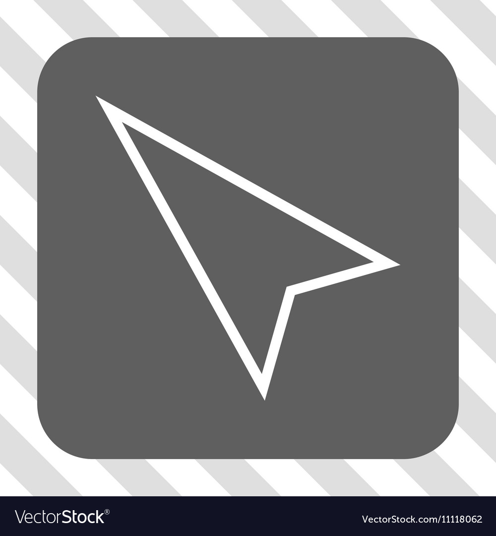 Pointer left up rounded square button