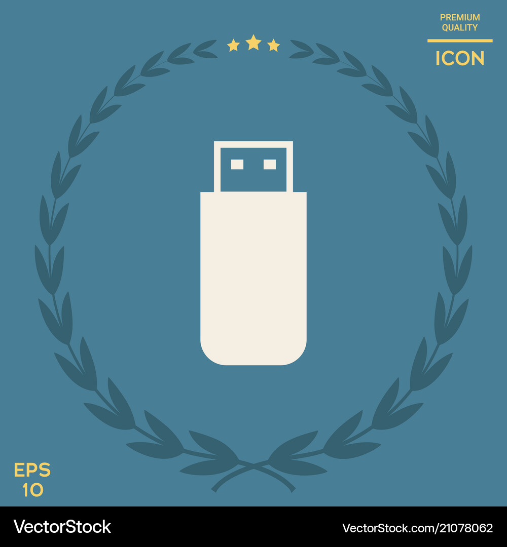 Usb flash memory drive icon Royalty Free Vector Image