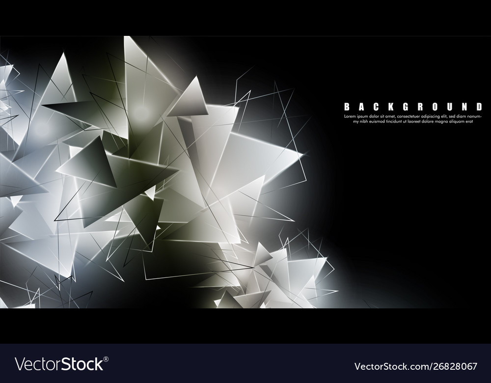 Abstract background with glowing triangles