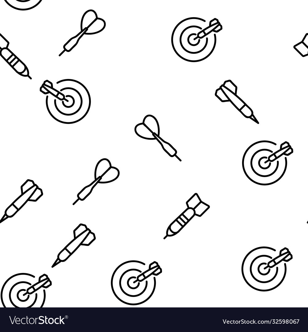 Dart for play game seamless pattern vector image Dart for play game seamless pattern
