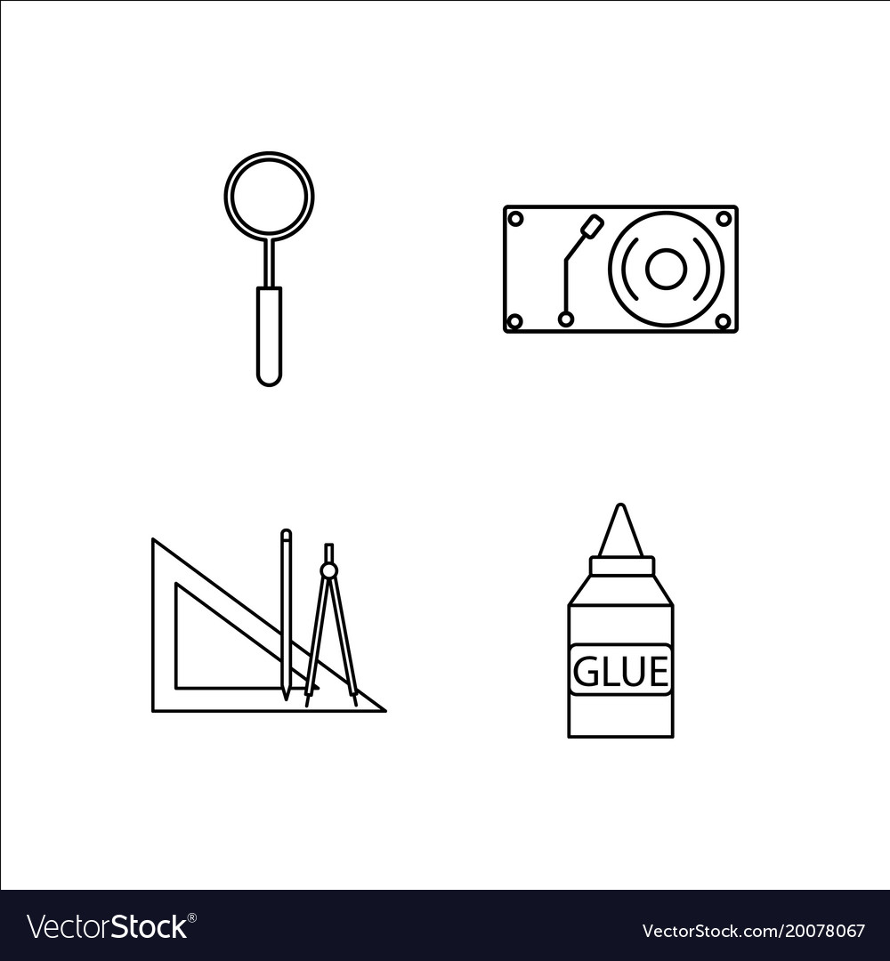 Design and studio simple linear icon setsimple