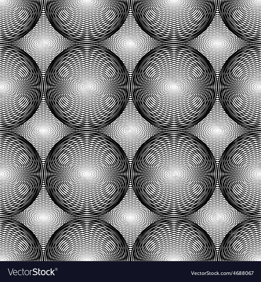 Design seamless monochrome circular pattern