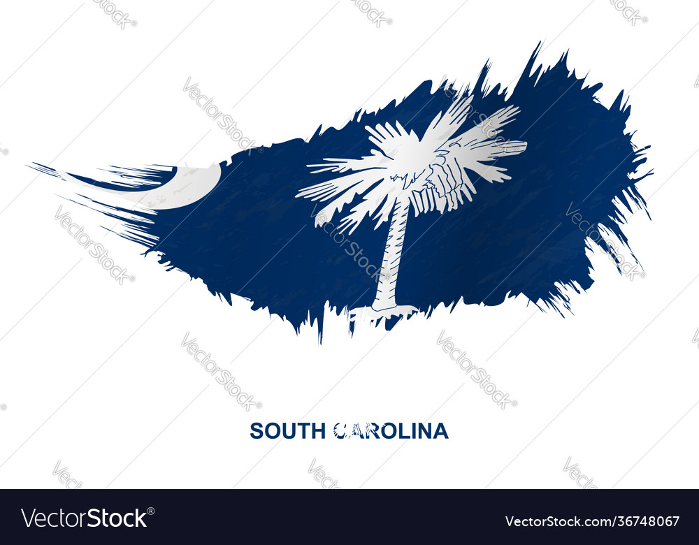 Flag south carolina state in grunge style