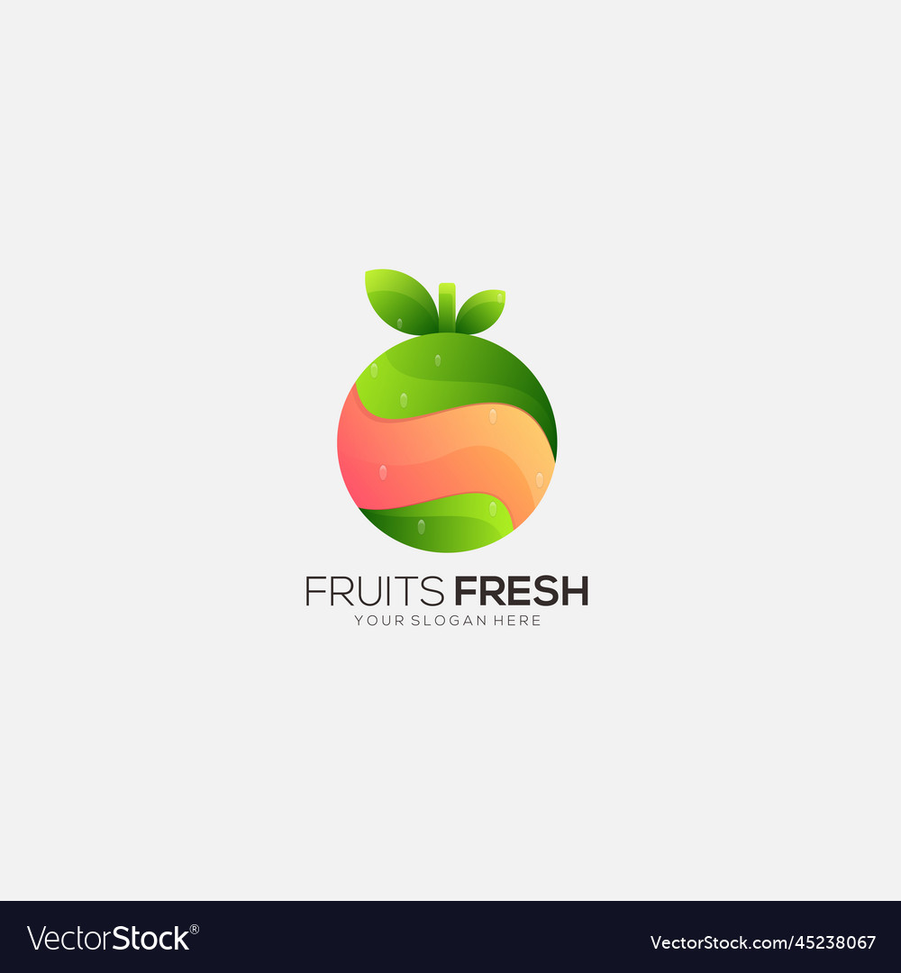 Fruit fresh logo design gradient colorful