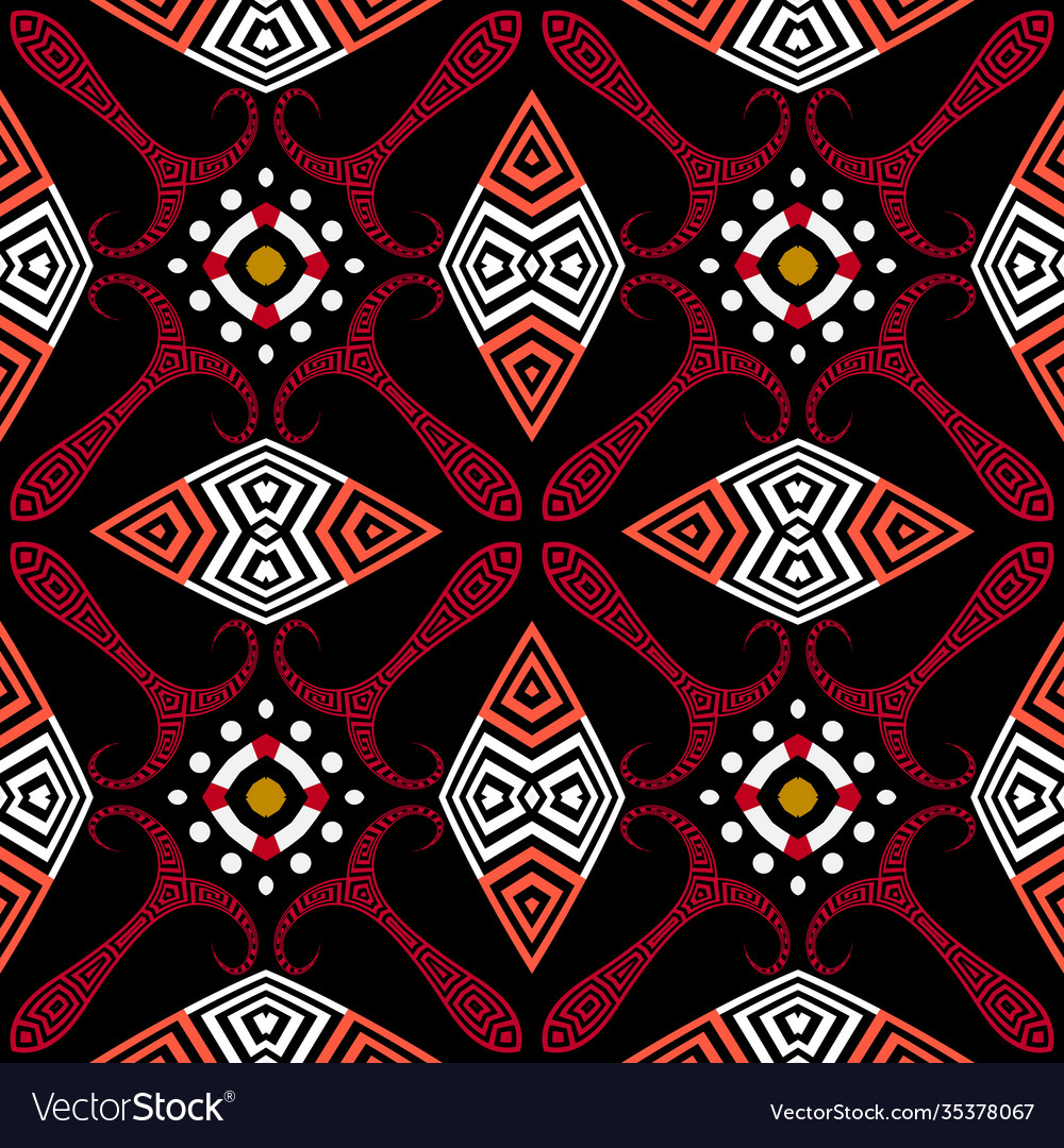 Greek seamless pattern abstract tribal ethnic Vector Image