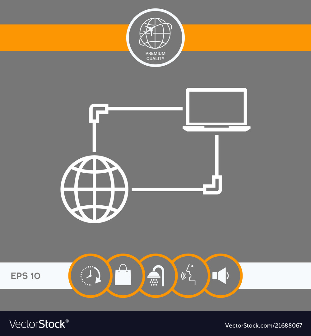 Internet connection data exchange transfer vector image Internet connection data exchange transfer