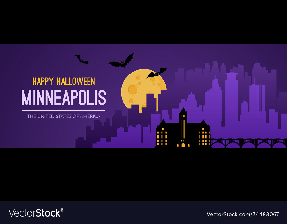 Minneapolis usa halloween holiday background