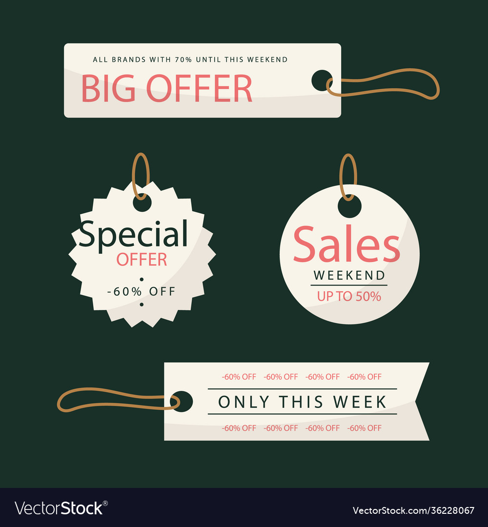 Pack flat sales tags