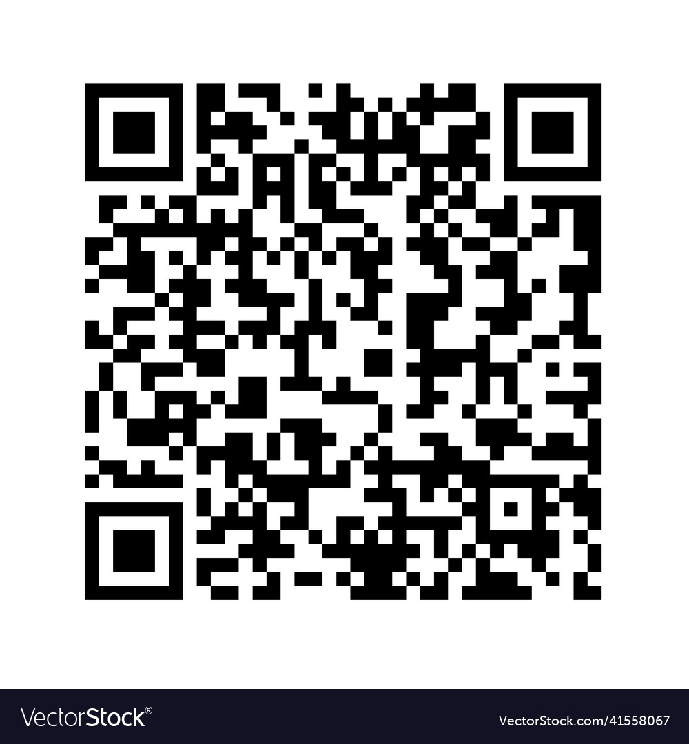 Qr code sample for smartphone scanning vector image Qr code sample for smartphone scanning