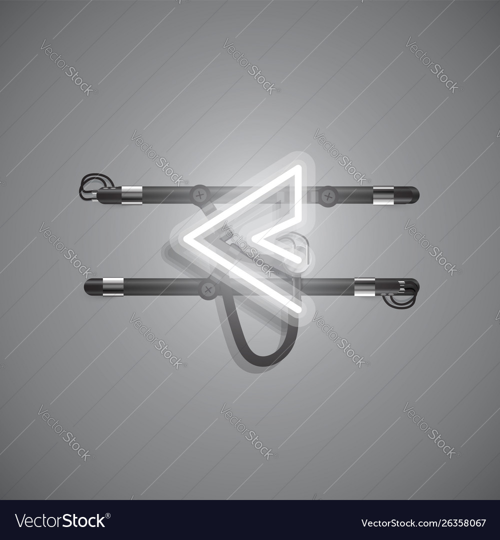Realistic neon character with wires and console Vector Image Realistic neon character with wires and console