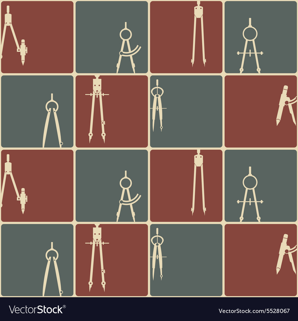 Seamless background with different compasses