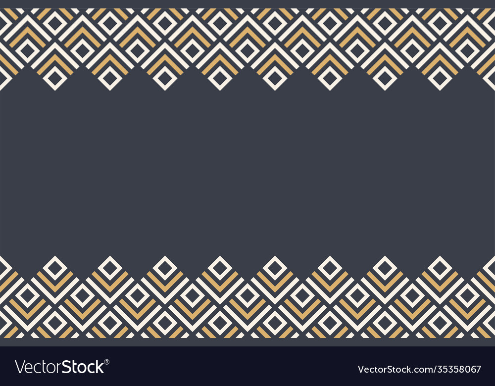 Seamless horizontal border pattern with rhombuses vector image Seamless horizontal border pattern with rhombuses
