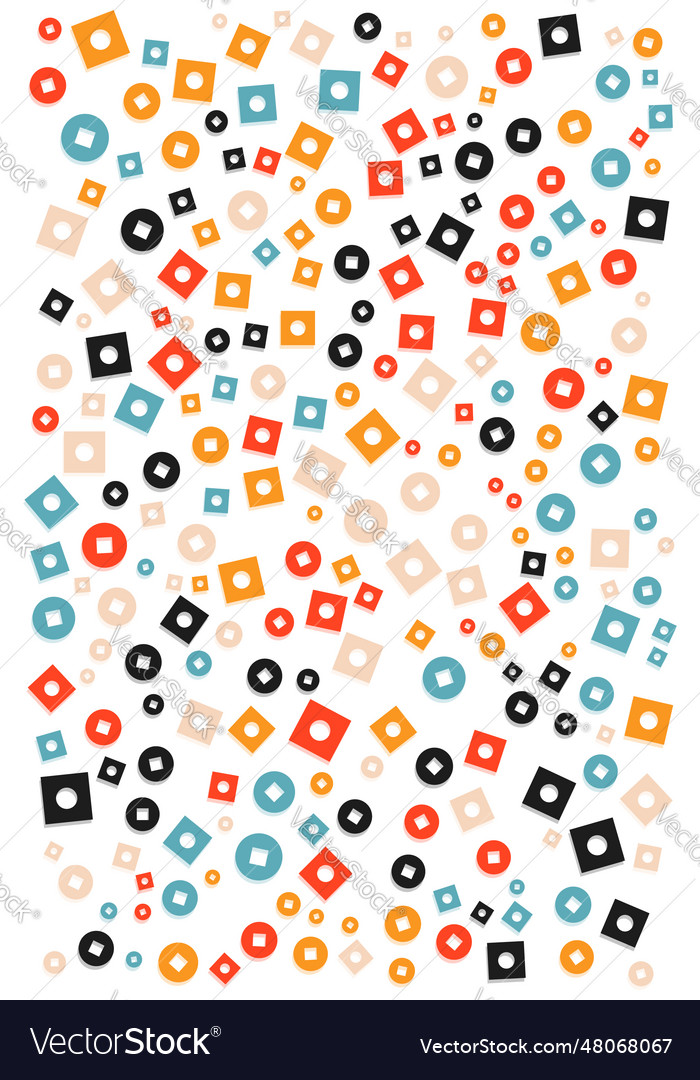 Seamless pattern with creative abstract shapes