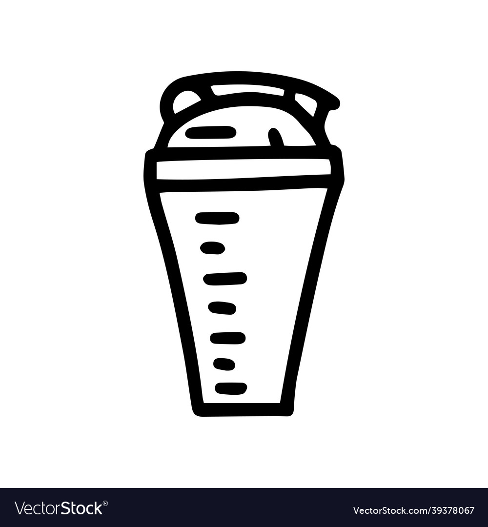 Sport shaker line doodle simple icon