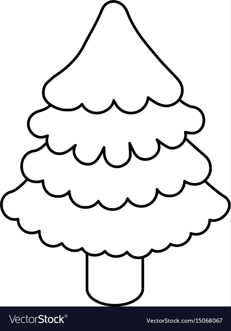 Tree Pine Christmas Royalty Free Vector Image - Vectorstock