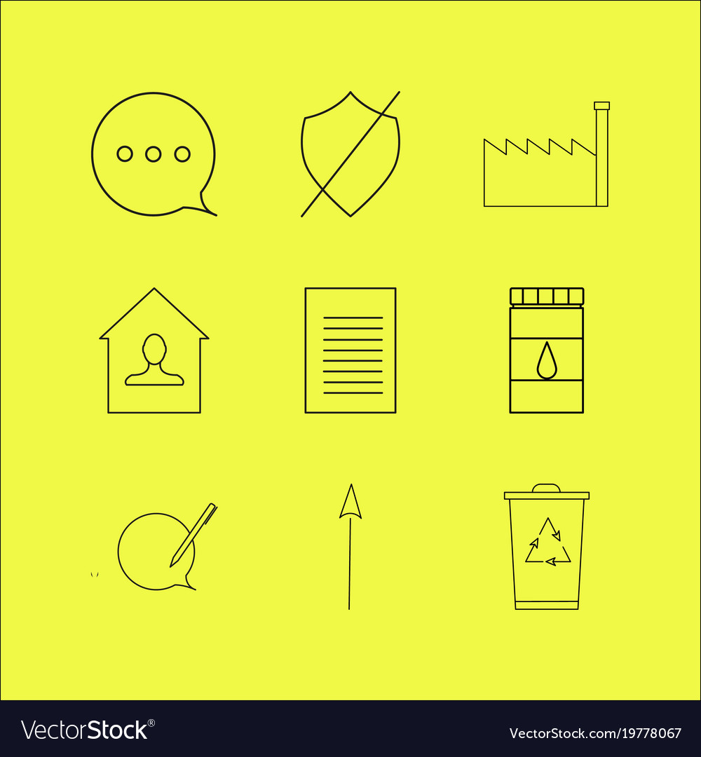 Web linear icon set simple outline icons