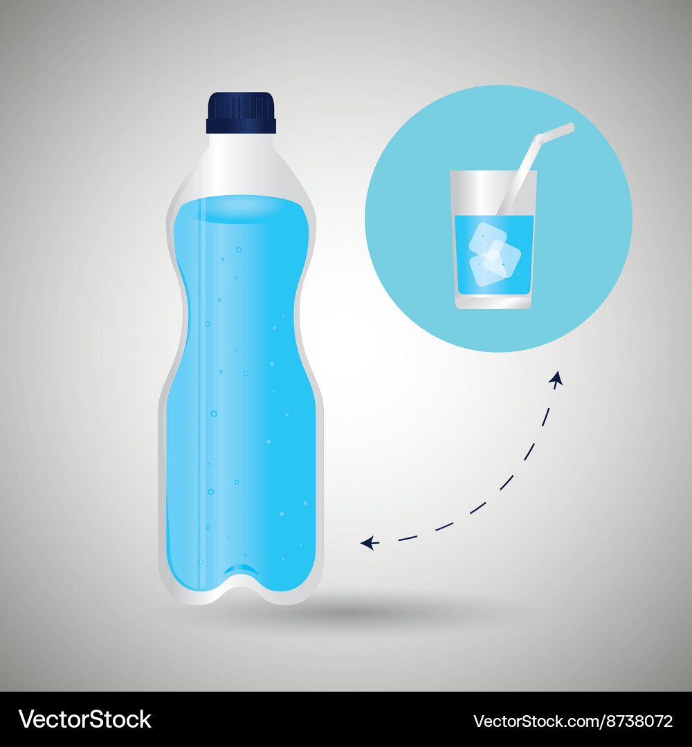 Beverage flat icon design Royalty Free Vector Image