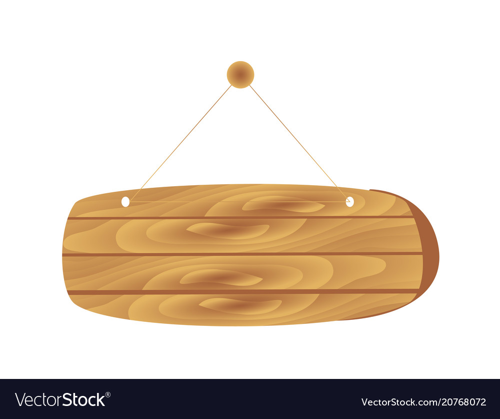 Cartoon brown wooden plates Royalty Free Vector Image