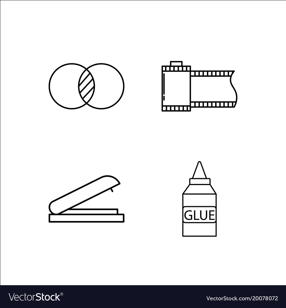 Design and studio simple linear icon setsimple