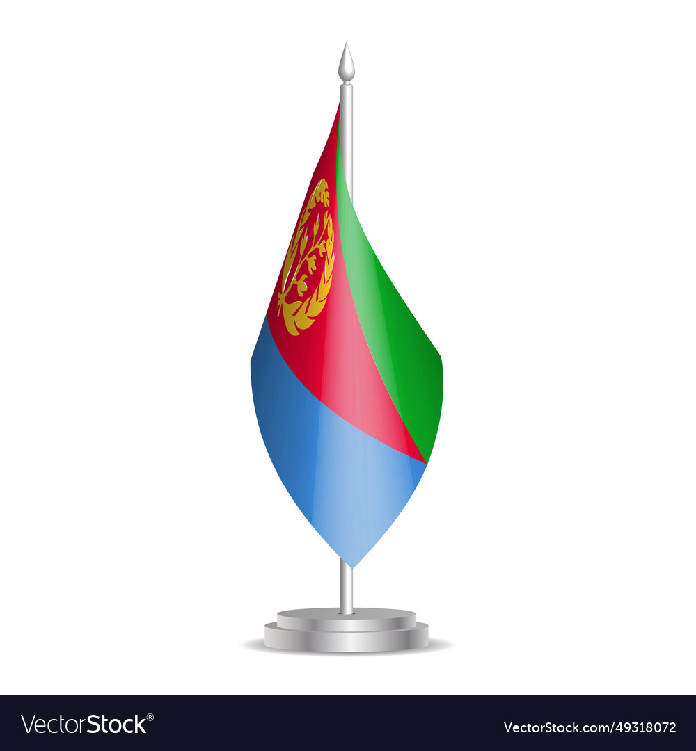 Desktop presentation flag of eritrea vector image Desktop presentation flag of eritrea