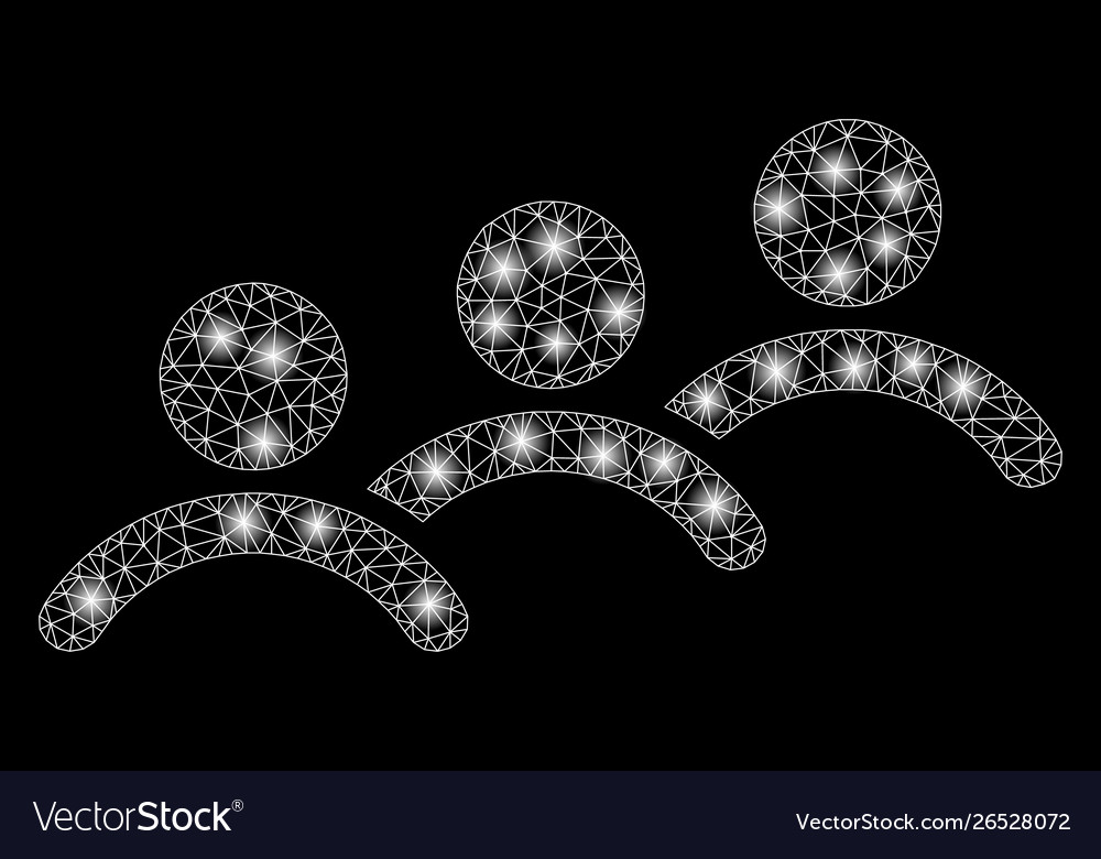 Flare mesh carcass man queue with spots vector image Flare mesh carcass man queue with spots