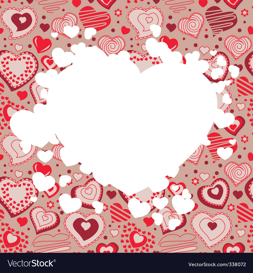 Frame with many hearts