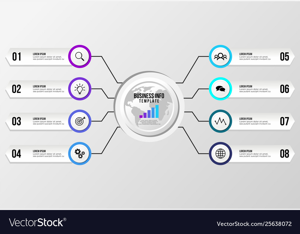 Infographic design template with options steps