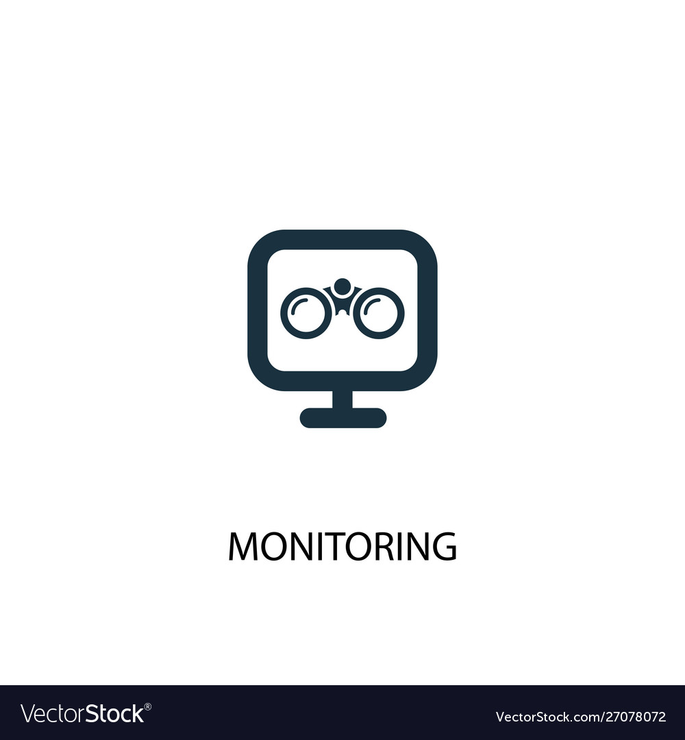 Monitoring icon simple element
