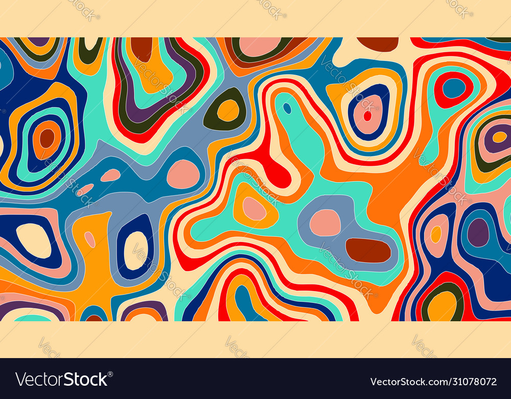 Multi-color divorces blobs warped lines colorful vector image Multi-color divorces blobs warped lines colorful