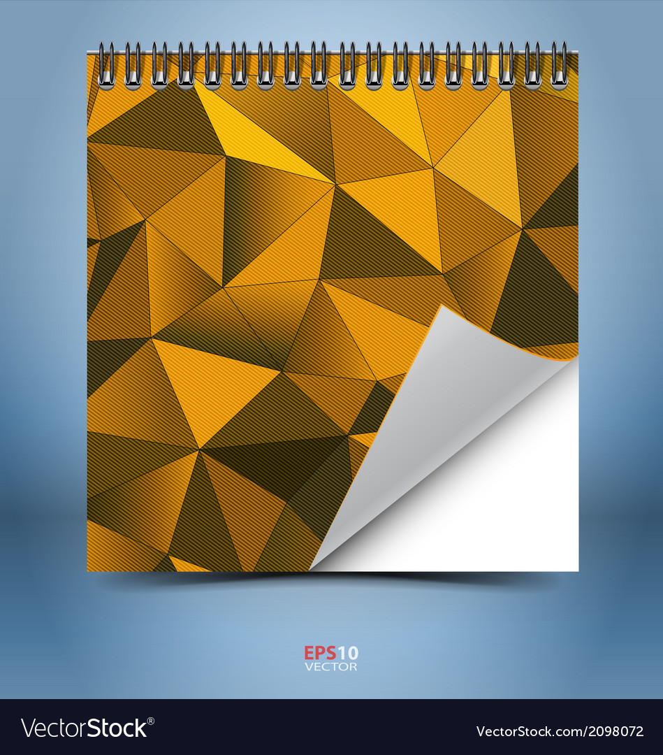 Notepad with spiral binder and abstract mosaic