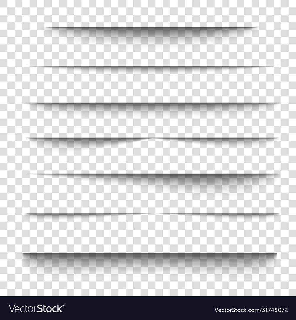 Paper sheet shadow effect 3d line edge shape vector image Paper sheet shadow effect 3d line edge shape