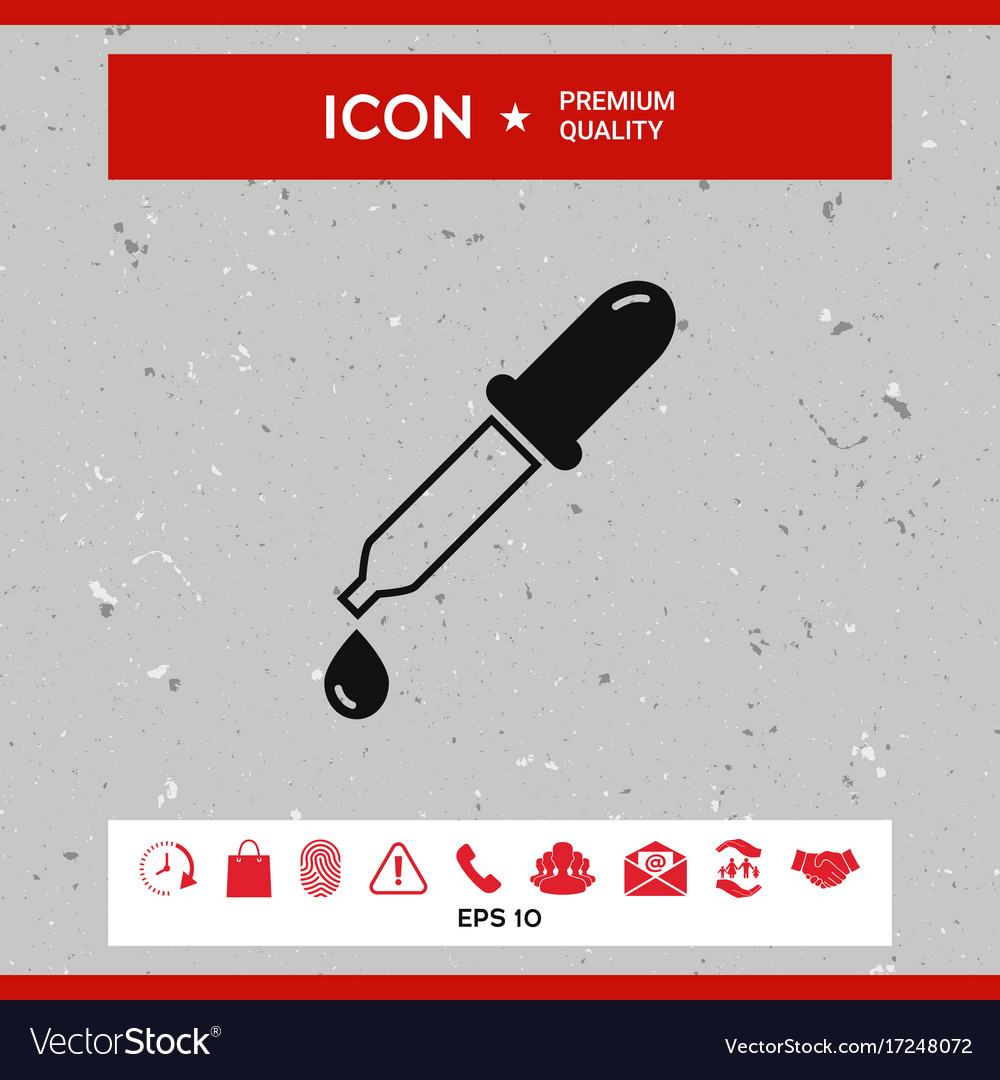 Pipette icon with drop
