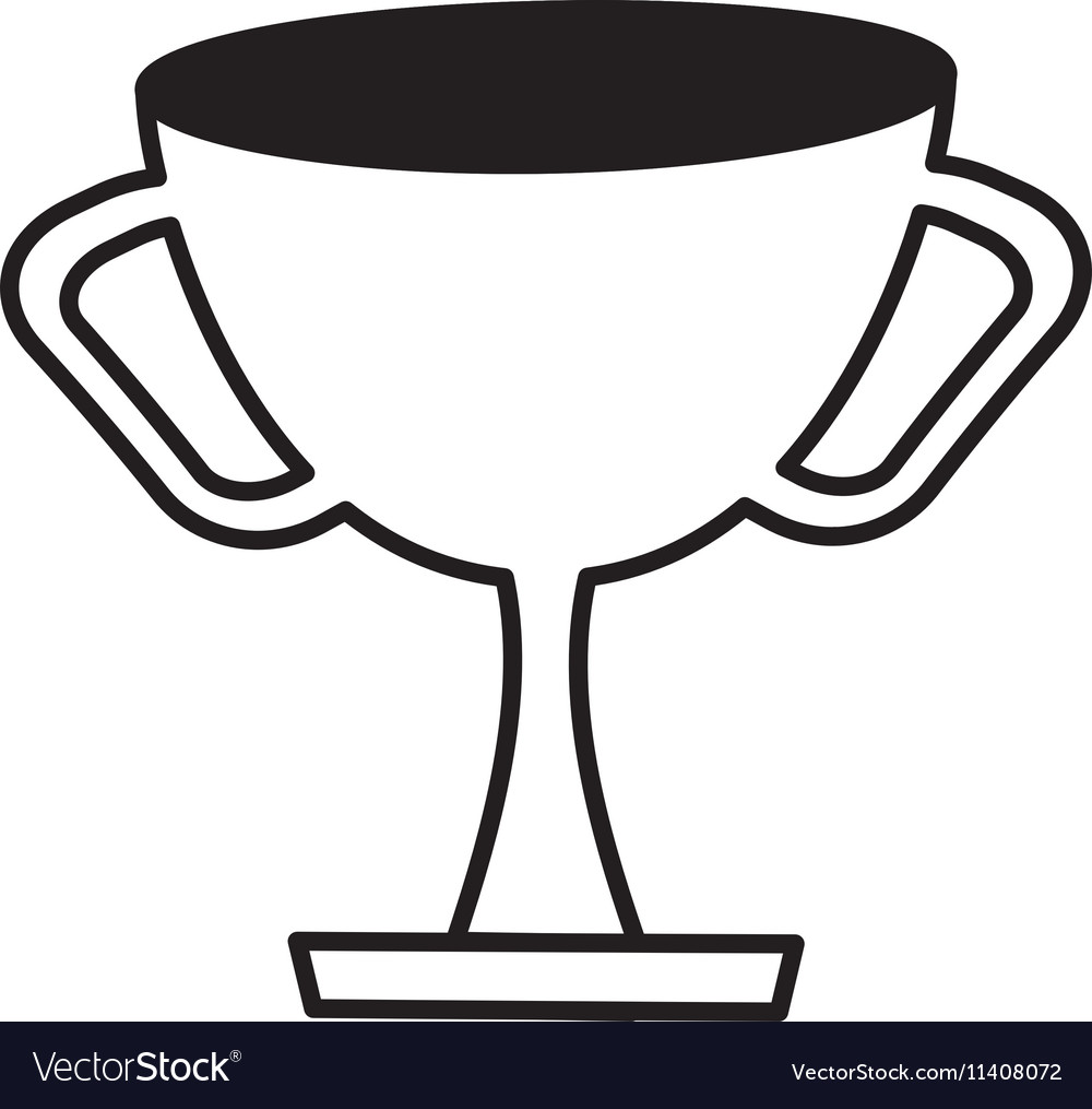 Trophy cup award isolated icon Royalty Free Vector Image