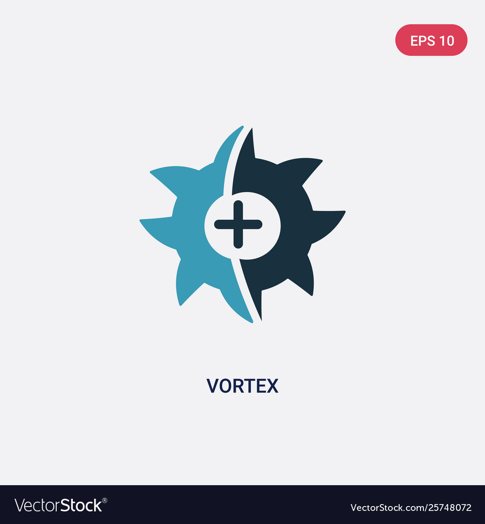 Two color vortex icon from science concept vector image Two color vortex icon from science concept