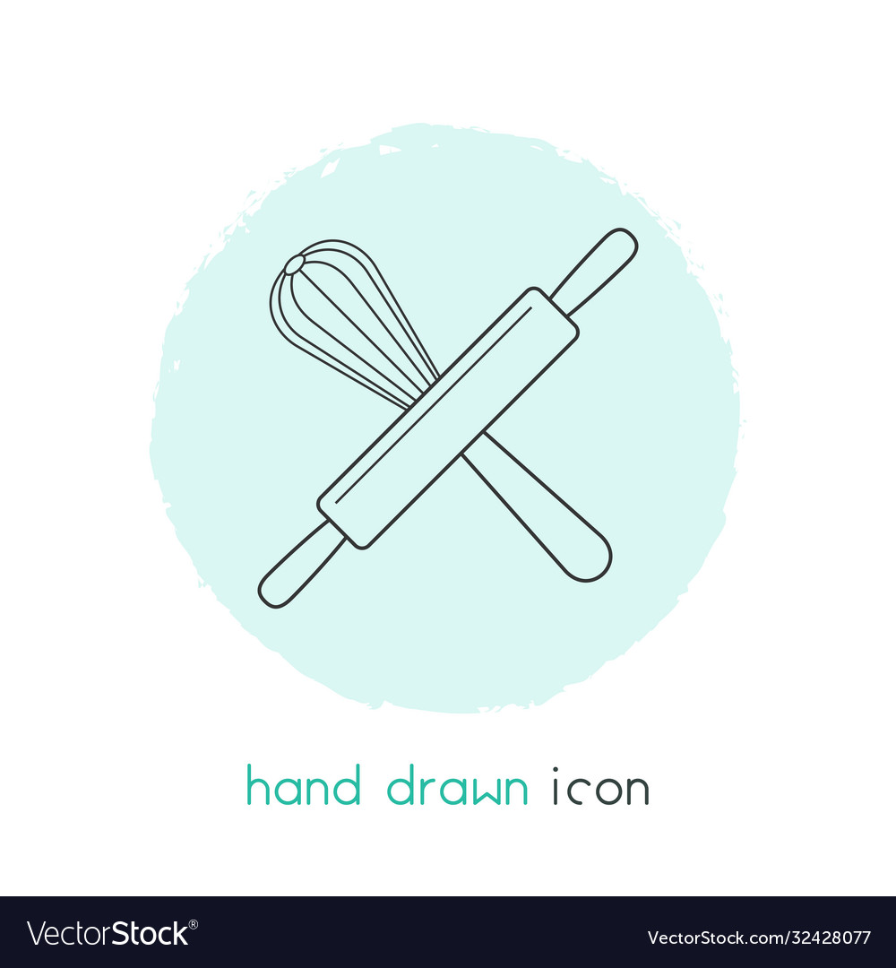 Bakery tools icon line element