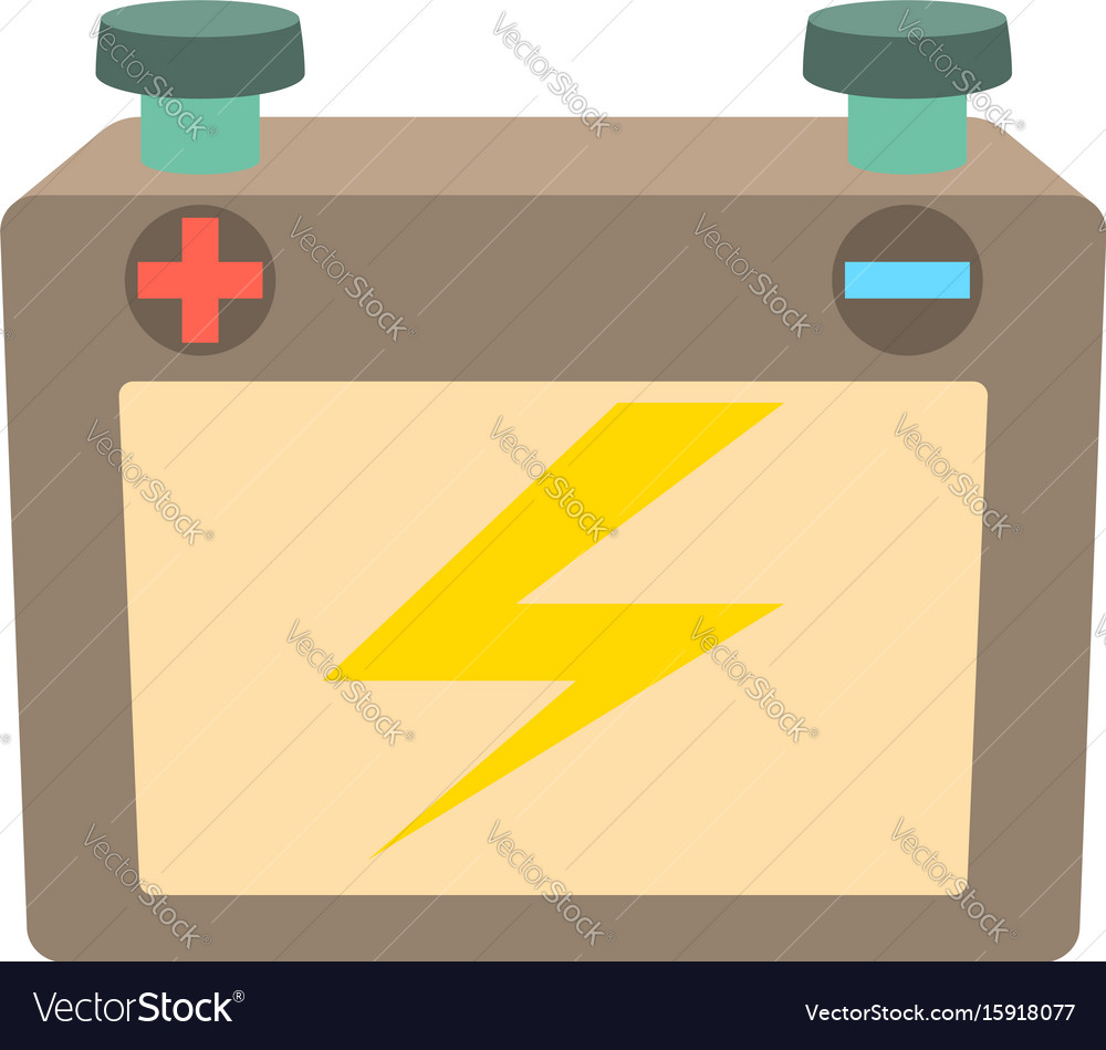 Battery icon cartoon style Royalty Free Vector Image