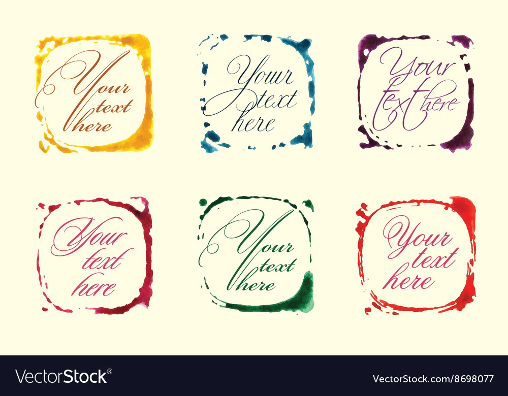 Colored frames set