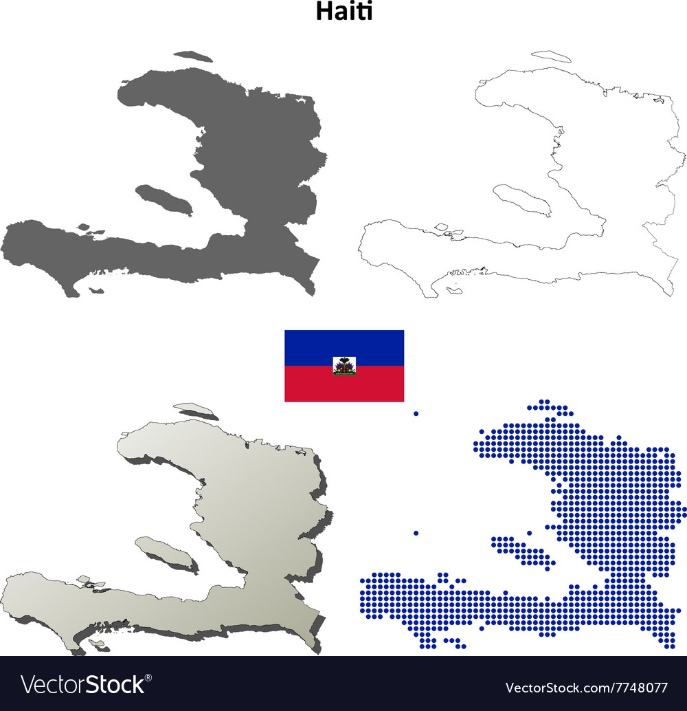 Outline Haiti map