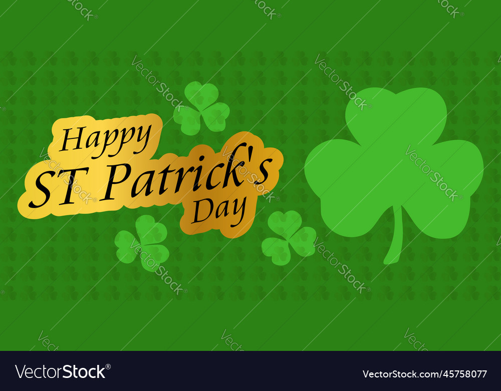 Happy Saint Patricks Day Banner Template Vector Image