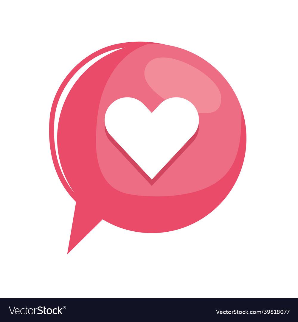 Heart in speech bubble