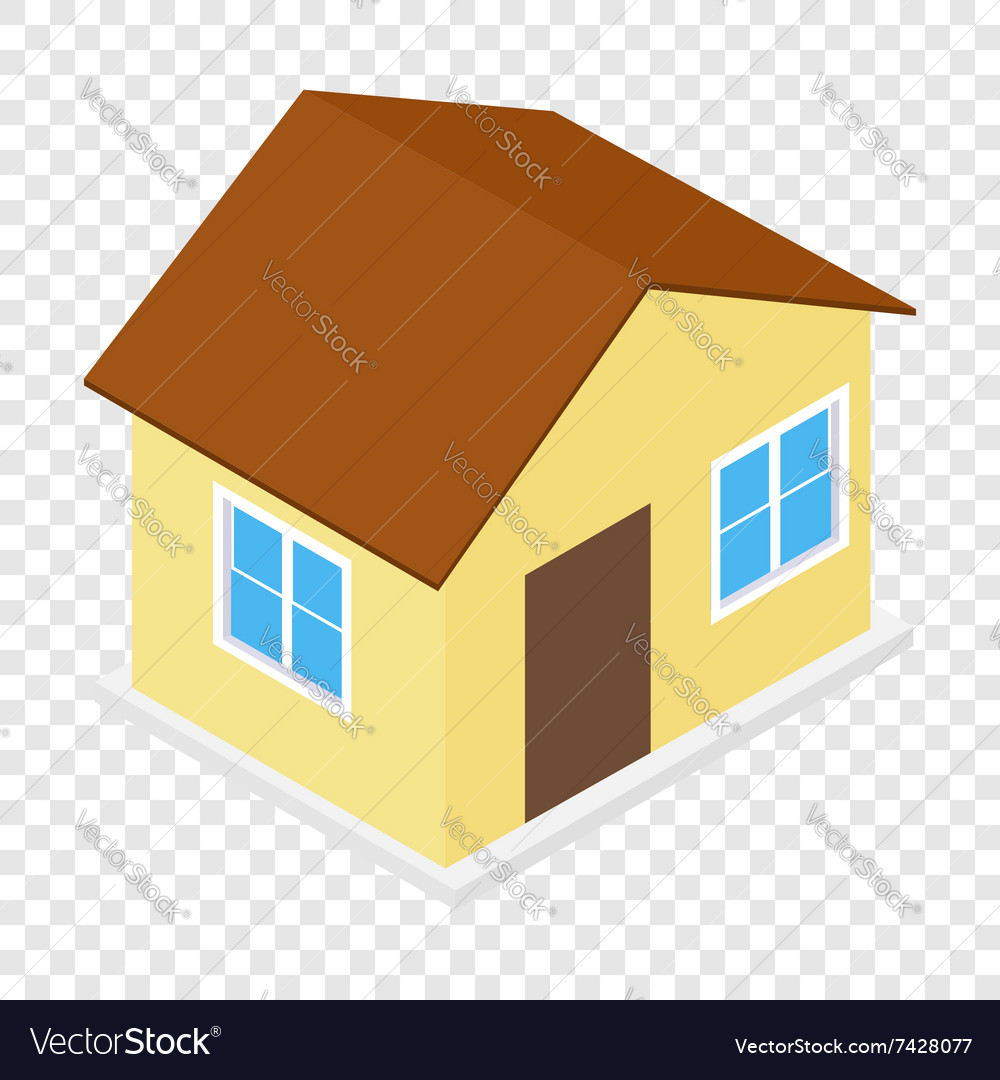 House isometric 3d icon Royalty Free Vector Image