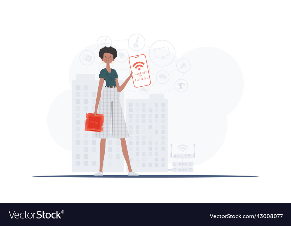 Internet of things and automation concept Vector Image Internet of things and automation concept