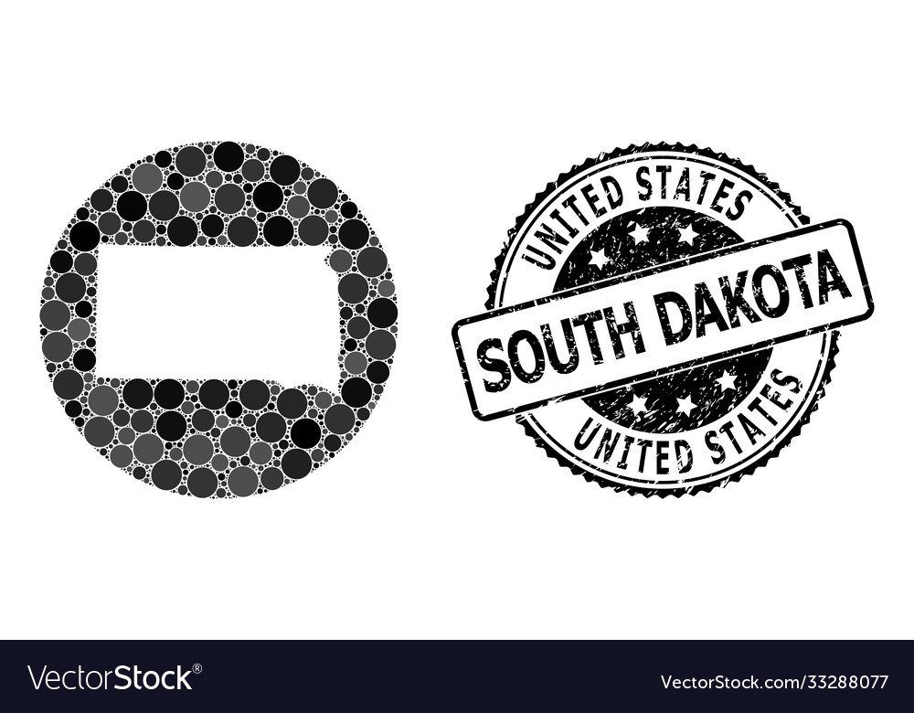 Mosaic hole circle map south dakota state